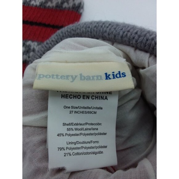 Pottery Barn Kids Rhett Natural Fair Isle Train Wool Christmas Xmas Stocking - Picture 7 of 11